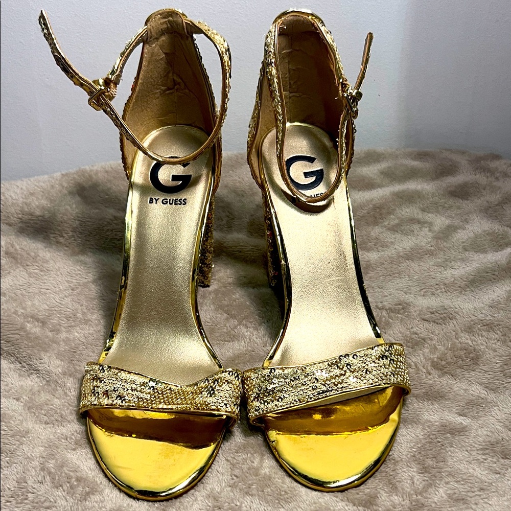 Guess Shimmering Gold Heels